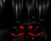 Black/Red Corner Chairs