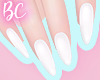 ♥angel white nails