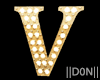 V Letters Gold Lamps