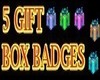 5 GIFT BOX BADGES