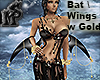 Blk Bat Wings w Gold