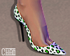 Green Leopard Print Heel