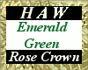 Emerald Green Rose Crown