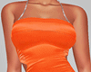 Orange Split Dress M