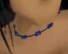 (H)Blue/black necklace