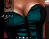 [4Y] corset black petrol