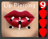 J9~Black Pearl Lip Ring