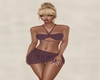 Bikini w/skirt - Plum