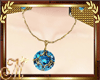 blue gold THICK Necklace