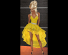 saloon dress yellow