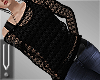 -V- Black Net Sweater