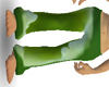 Green Swirls Flare Pants