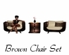 Brown Chair Set