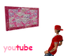 pink youtube player