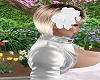 White Rose Hair Flower