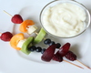 Fruit Kabobs and Yogurt