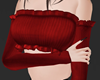 Ruffle Cropped Red