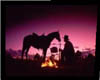 Cowboy Sunset Framed Pic