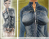 + denim moto jacket