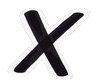 X Letter (Black/White)