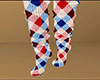 USA Plaid Socks Tall 4 F