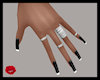 French Tip Black w Rings