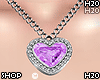 Necklace Heart Violet