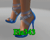 E+blue glass heels