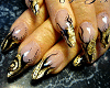 Black+Gold Nails