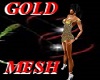 Gold Mesh Mini Dress