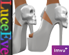 White Skullz Heels