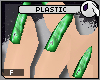 ~DC) Plastic Nails Green