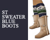 ST SWEATER BLUE BOOTS