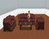 Burgundy Loft Couch Set
