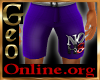 Geo NOH8 shorts purple