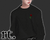 rt. black rose sweater