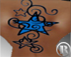 Blue Star Back Tattoo