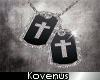 (Kv) Diamond Cross Tags