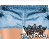 (B) Wash Out Shorts Blue
