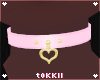 T|Heart Choker Pink/Gold