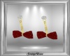 Red & Gold Bow Earrings