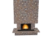 nateral rock fireplace