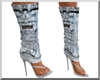 ~ Denim Sock Heels