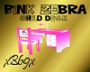 [B69]Pink Zebra Kid Desk