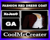 FASHION RED DRESS COAT
