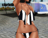 Stripped Ruffle Bikini