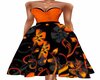50.s Orange Flower Dress