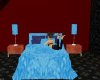 animated blue bed