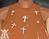 Tan Top with Pins