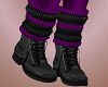 Black Shoes+Purple Socks